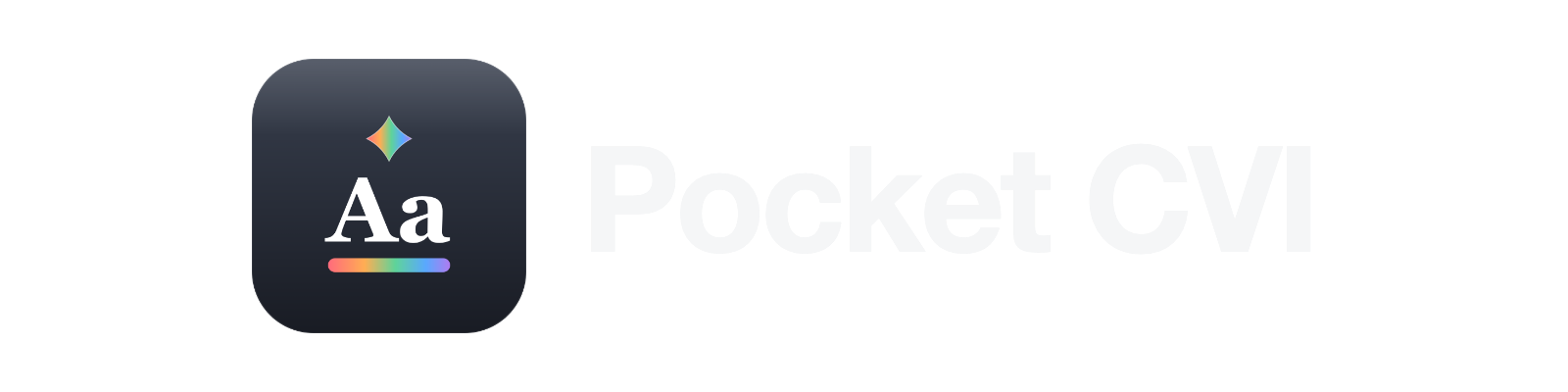 Pocket CVI lockup for dark backgrounds